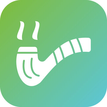 Smoking Pipe Icon Style