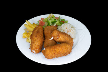 Stuffed chicken wings in a white plate