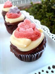 cupcake with strawberry
