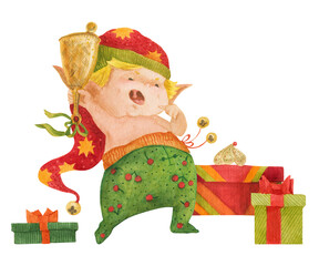 Christmas elf story, elf-wake-up