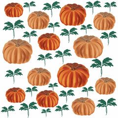 seamless pattern with pumpkins