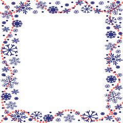 christmas background with snowflakes