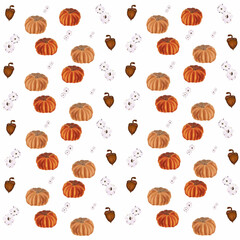 seamless pattern with pumpkin