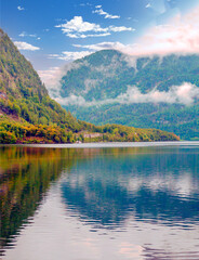 Naklejka premium Alpbach lake in the austrian alps
