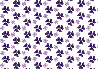 Oxalis and flowers pattern 