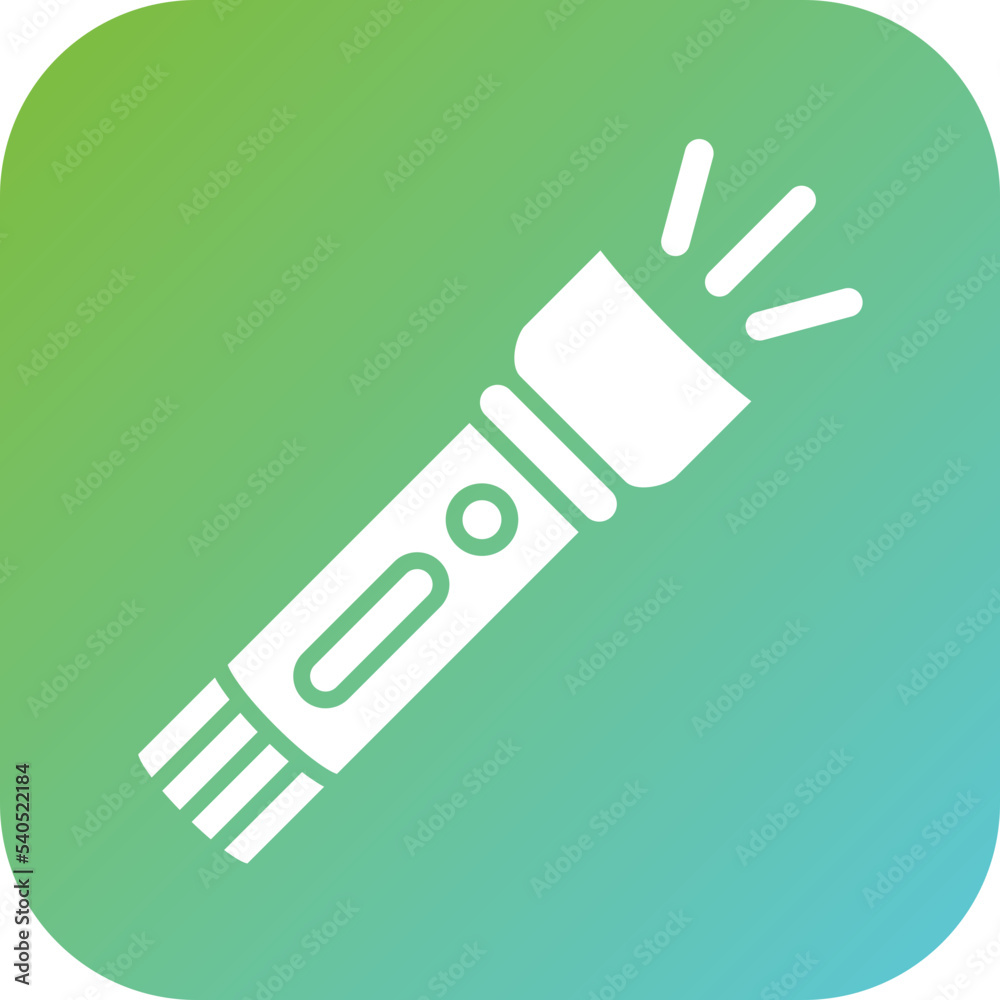 Sticker flashlight icon style