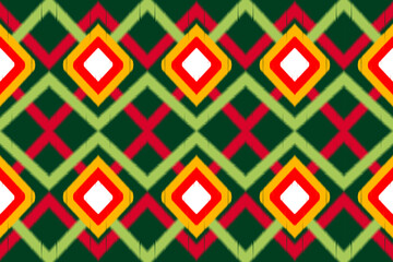 Geometric ethnic pattern seamless chistmas color