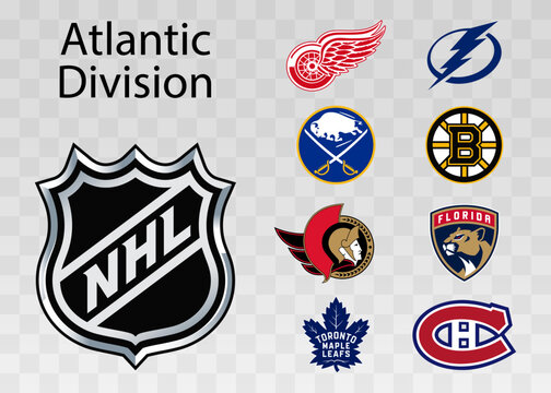 Atlantic Division. Boston Bruins, Buffalo Sabres, Detroit Red Wings, Florida Panthers, Montral Canadiens, Ottawa Senators, Tampa Bay Lightning, Toronto Maple Leafs. Kyiv, Ukraine - October 23, 2022