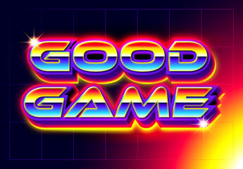 Good Game Neon Futuristic Space and Sc-Fi Text Effect