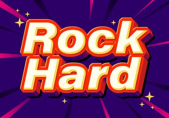 Bold Orange Rock Hard Modern 3D Pop Text Effect