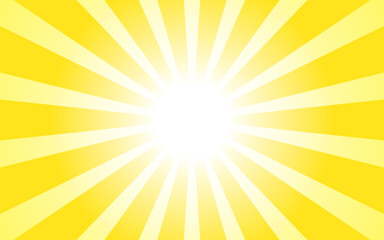 Obraz premium 黄色の集中線