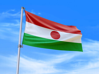 Niger flag waving in the wind