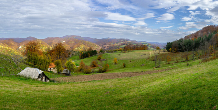 autumn landscape in the mountains