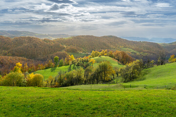 autumn landscape in the mountains