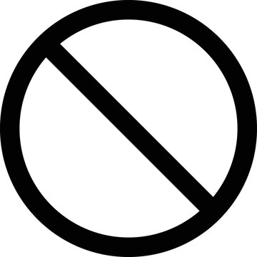Black prohibition icon . Forbidden sign vector icon. No sign , stop icon