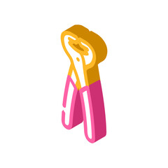 nail puller pliers isometric icon vector. nail puller pliers sign. isolated symbol illustration