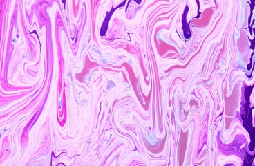 Abstract pink marble background. Acrylic paint spreads freely and creates an interesting pattern. The ice of Antarctica. Background for the cover of a laptop, notebook.