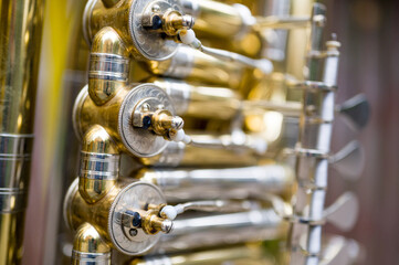 Details einer Tuba.