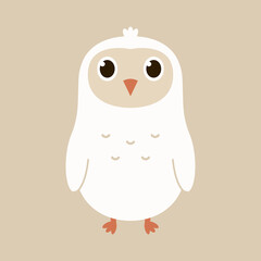 Owl cartoon vector. Owl mascot.