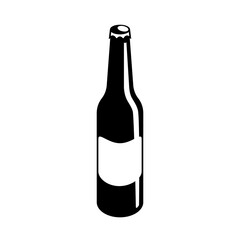 Icon bottle of beer or cooling drink symbol for bar, cafe, shop, restaurant