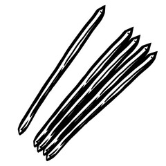 Set of knitting needles vector illustration on white background