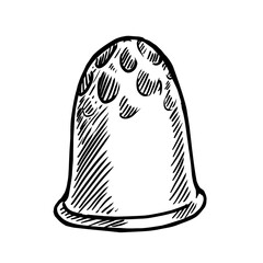Thimble vector illustration on white background