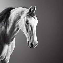 Elegant horse studio portrait