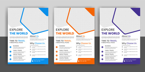 Travel flyer or poster brochure design, layout, Travel flyer, modern travel flyer, template, summer travel agencies