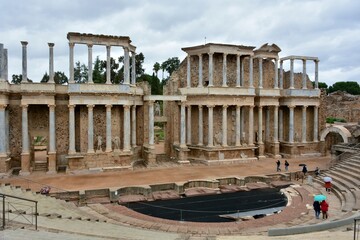 Obraz premium Vista del teatro romano de Mérida, España