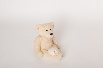 toy teddy isolated on white background

