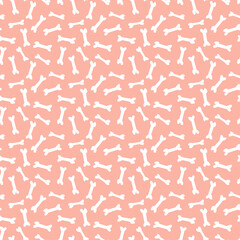 Pink pattern with bones. Halloween background. Design for textile, fabric, wallpaper. Vector