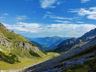 Bergpanorama in den Alpen
