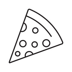 Pizza icon, pizza slice icon. Piece of pizza simple vector icon.