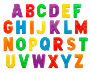 Transparent PNG Magnetic Plastic Alphabet ABC Letters.