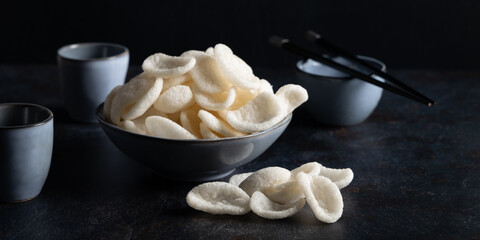 Prawn crackers kroepoek.
