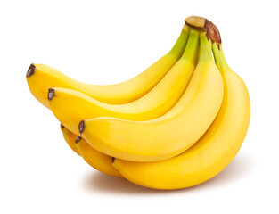 banana bunch path isolated on white