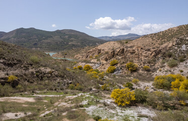 Fototapeta na wymiar Mountainous landscape in the vicinity of the Beninar reservoir