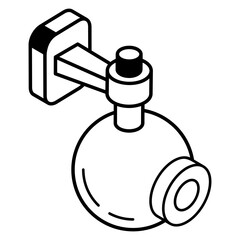 Check out linear isometric icon of cctv 