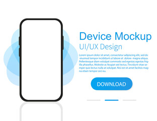 Device Mockup download the app for your phone by clicking the download button. Vector illustration