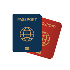 Passport on a white background. Vector illustration