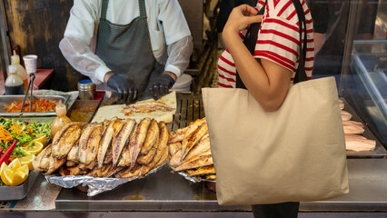 Fish burrito. Traditional street food.