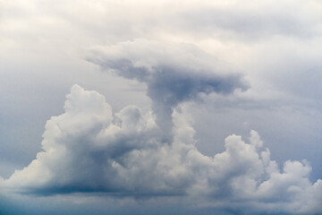 Sky sights, mushroom cloud in the sky