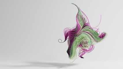 3d visualization abstraction colored lines