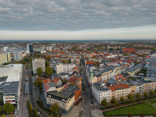 Fototapeta na wymiar Altstadt Cottbus mit dem Spremberger Turm.