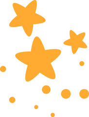 Isolated stars, star PNG, starry, stars, shooting star