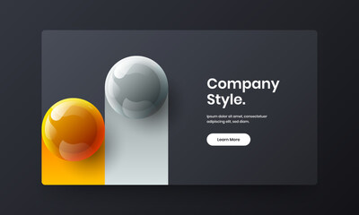 Amazing flyer design vector concept. Isolated realistic spheres placard template.