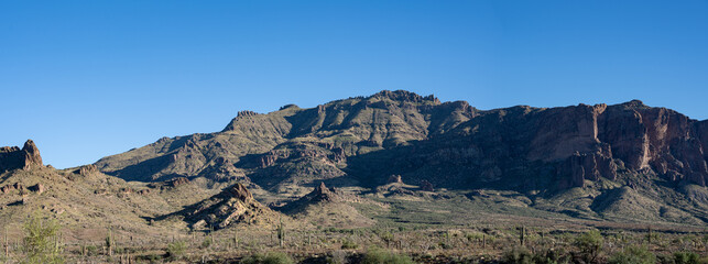 The Superstition Mountains located outside of Phoenix Arizona