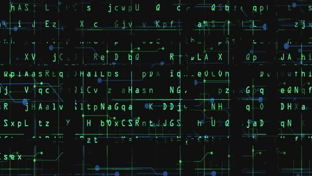 Code on the screen glitch effect
