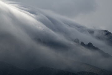 clouds over Sandia Mountains