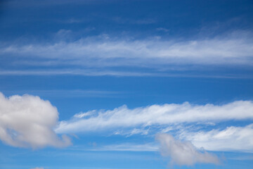 Blue sky with multi-colored clouds